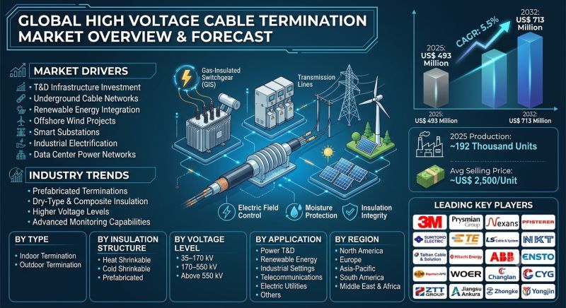 HV Cable Termination Market Growth & Complete Solution Portfolio For 35kV–550kV+. Discover Industry Trends, Market Segments And Leading Players In The Global High Voltage Cable Termination Market